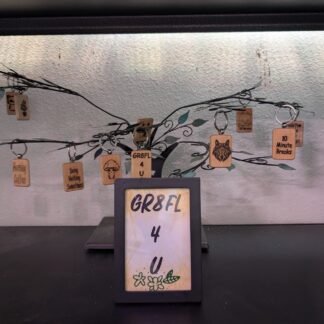 GR8FL 4 U Engraved Wooden Keychains